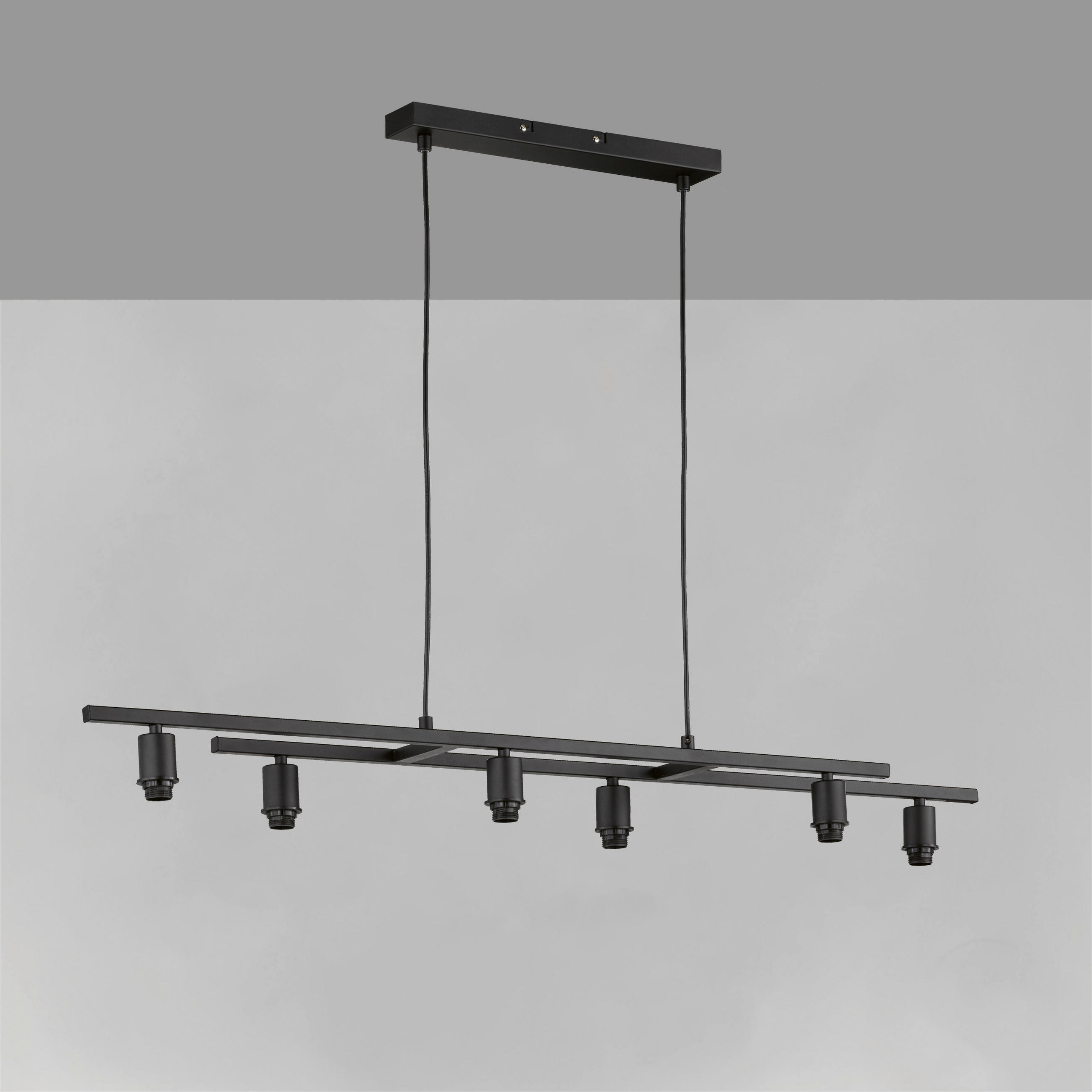 HÄNGELEUCHTE    - Schwarz, Basics, Metall (15,5/115cm) - Fischer & Honsel