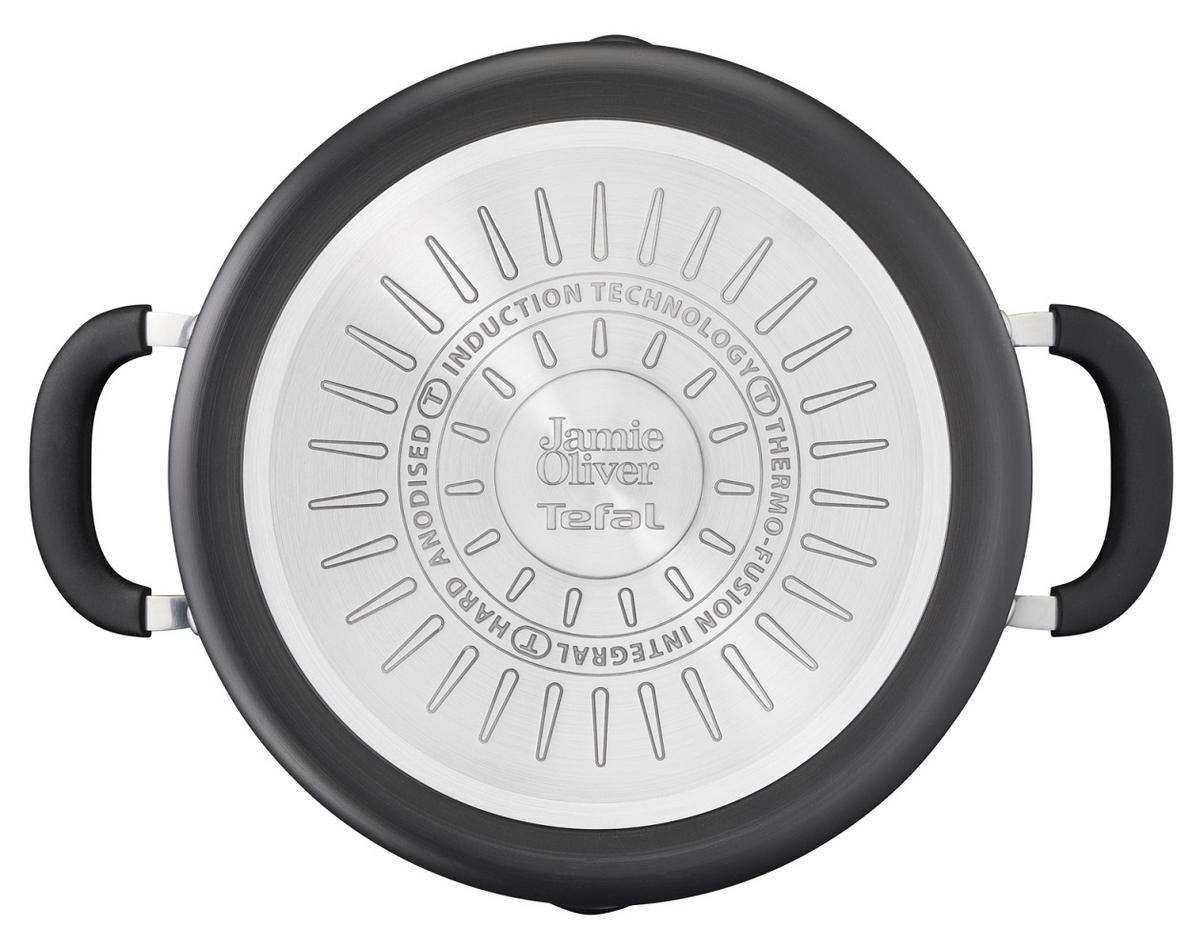 STEKGRYTA 24 cm  - svart/transparent, Design, metall/glas (24cm) - Tefal