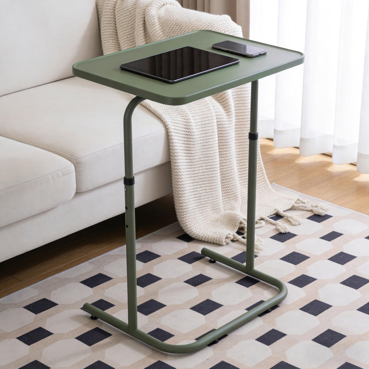 BEISTELLTISCH in Metall, Holzwerkstoff  - Grün, Design, Holzwerkstoff/Metall (48/60,5/35cm) - MID.YOU