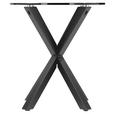 BEISTELLTISCH 50/50/55 cm Grau, Schwarz rund  - Schwarz/Grau, Design, Glas/Metall (50/50/55cm) - Xora