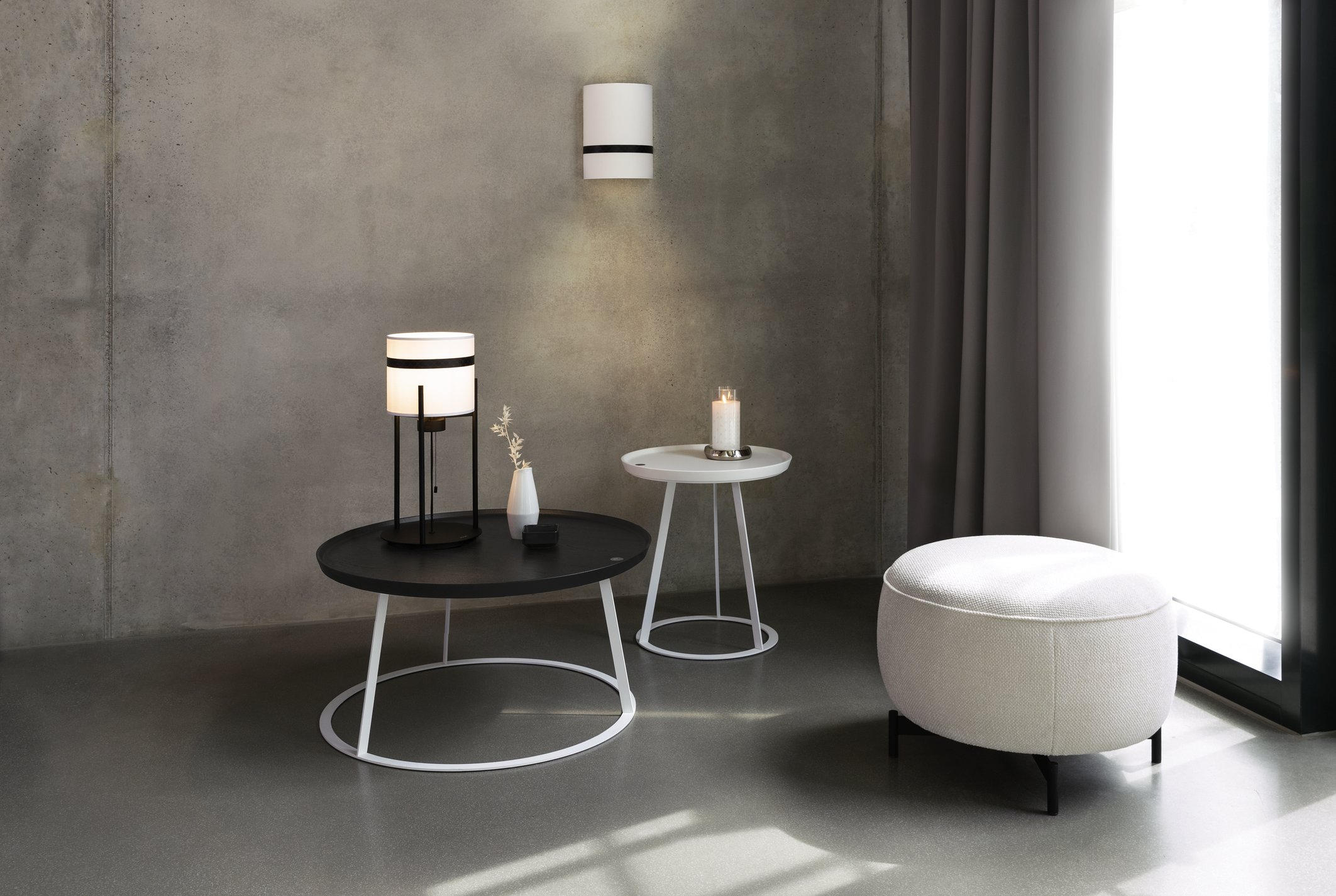 DECKENLEUCHTE ROUND LIGHTS 53/23 cm   - Schwarz/Weiß, LIFESTYLE, Textil/Metall (53/23cm) - Joop!