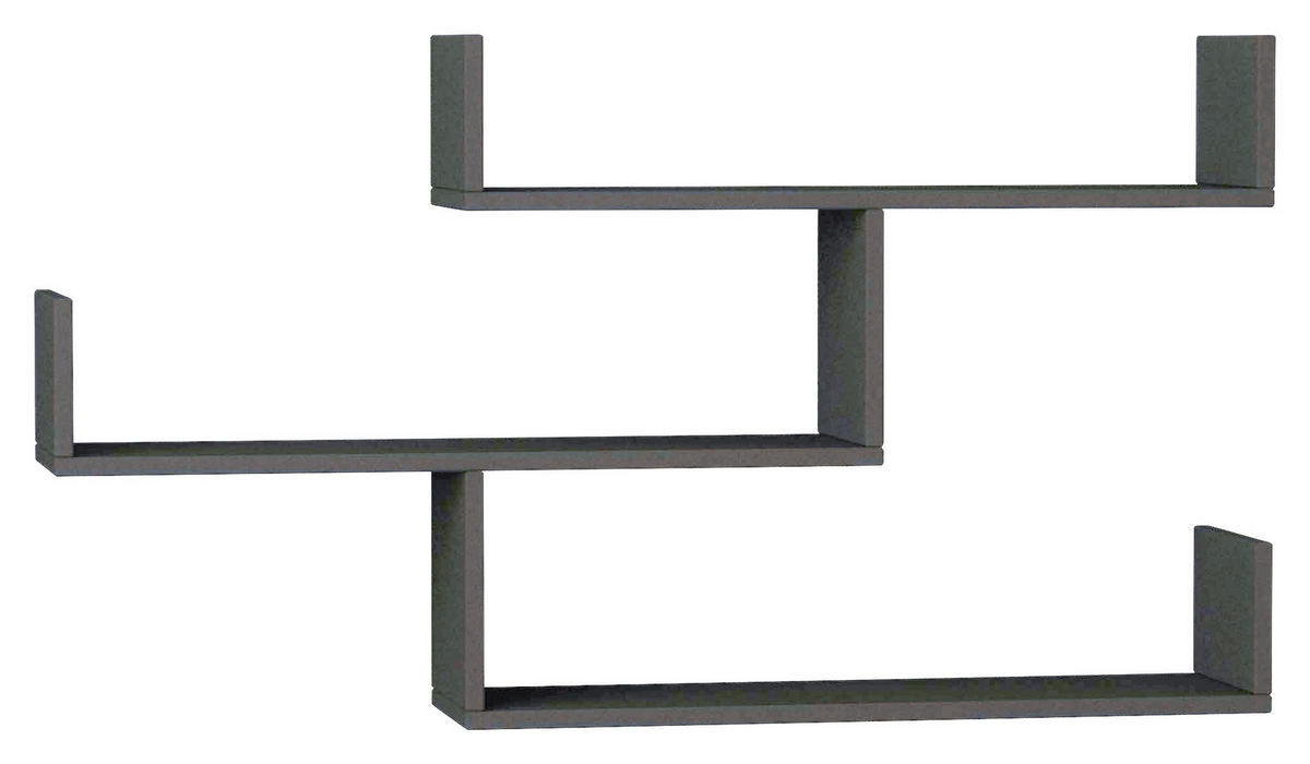 WANDREGAL 120/67/22 cm  - Anthrazit, Design, Holzwerkstoff (120/67/22cm) - Livetastic