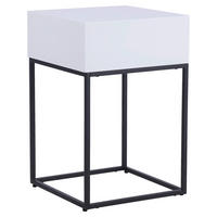 NACHTKÄSTCHEN 40/62/40 cm  in Schwarz, Weiß  - Schwarz/Weiß, Basics, Holzwerkstoff/Metall (40/62/40cm) - Xora