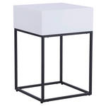 NACHTKÄSTCHEN 40/62/40 cm  in Schwarz, Weiß  - Schwarz/Weiß, Basics, Holzwerkstoff/Metall (40/62/40cm) - Xora