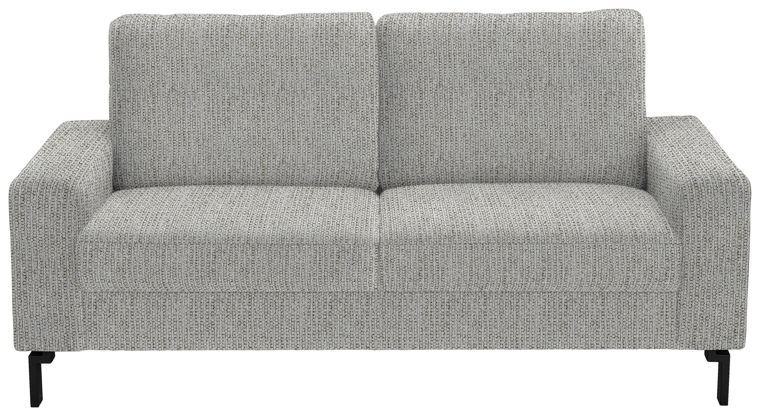 2-SITZER-SOFA Flachgewebe Silberfarben  - Silberfarben/Schwarz, Design, Textil/Metall (178/86/97cm) - Hom`in