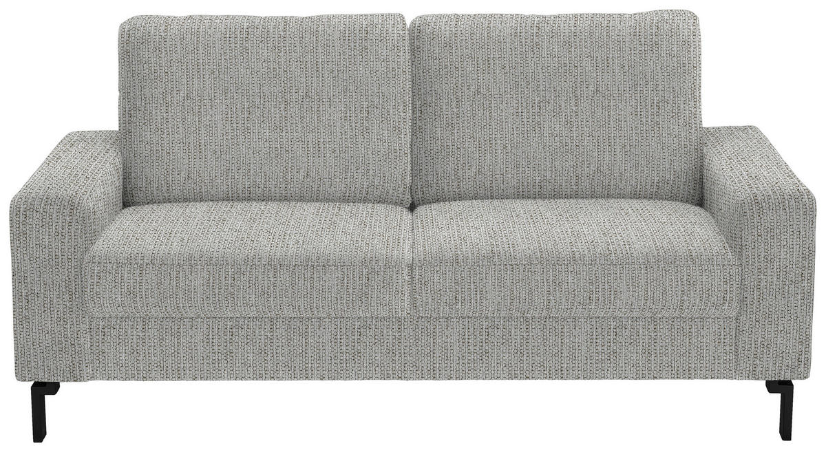 2-SITZER-SOFA Flachgewebe Silberfarben  - Silberfarben/Schwarz, Design, Textil/Metall (178/86/97cm) - Hom`in