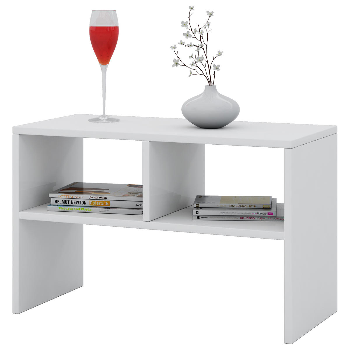 COUCHTISCH 63/30/40 cm rechteckig Weiß  - Weiß, Basics, Holzwerkstoff (63/30/40cm) - MID.YOU