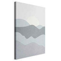 LEINWANDBILD Landschaft und Natur, Abstraktes, Berge Hellgrau, Blaugrau  - Blaugrau/Hellgrau, Basics, Holzwerkstoff/Textil (40/60/1.2cm) - artgeist