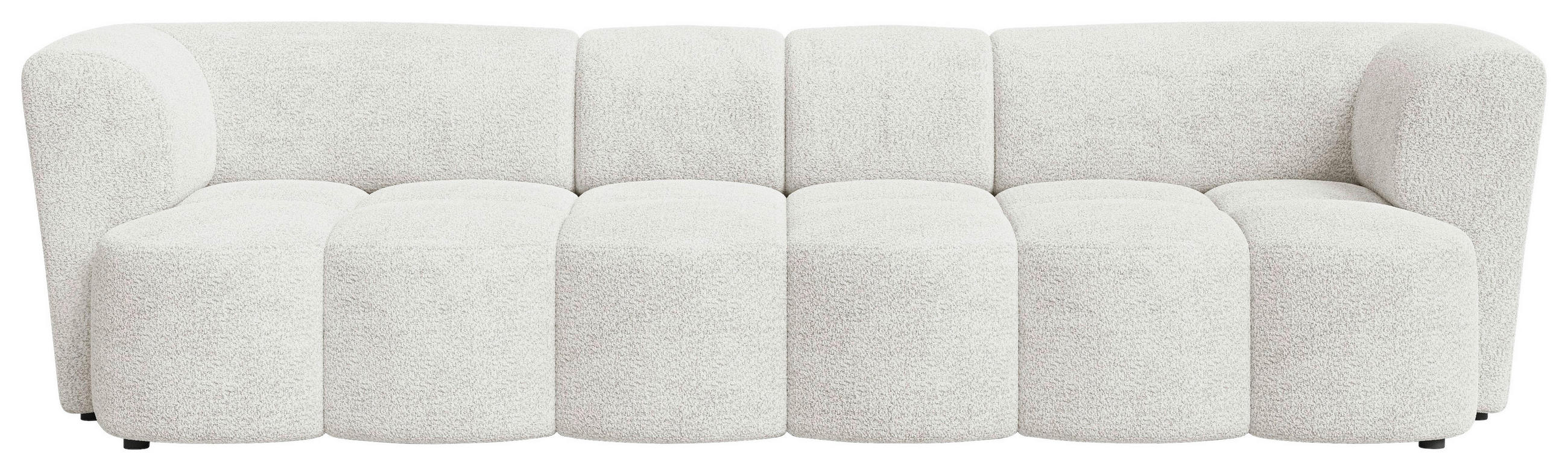 Milino Viersitzer-Sofa Elfenbein 307x84x107 cm