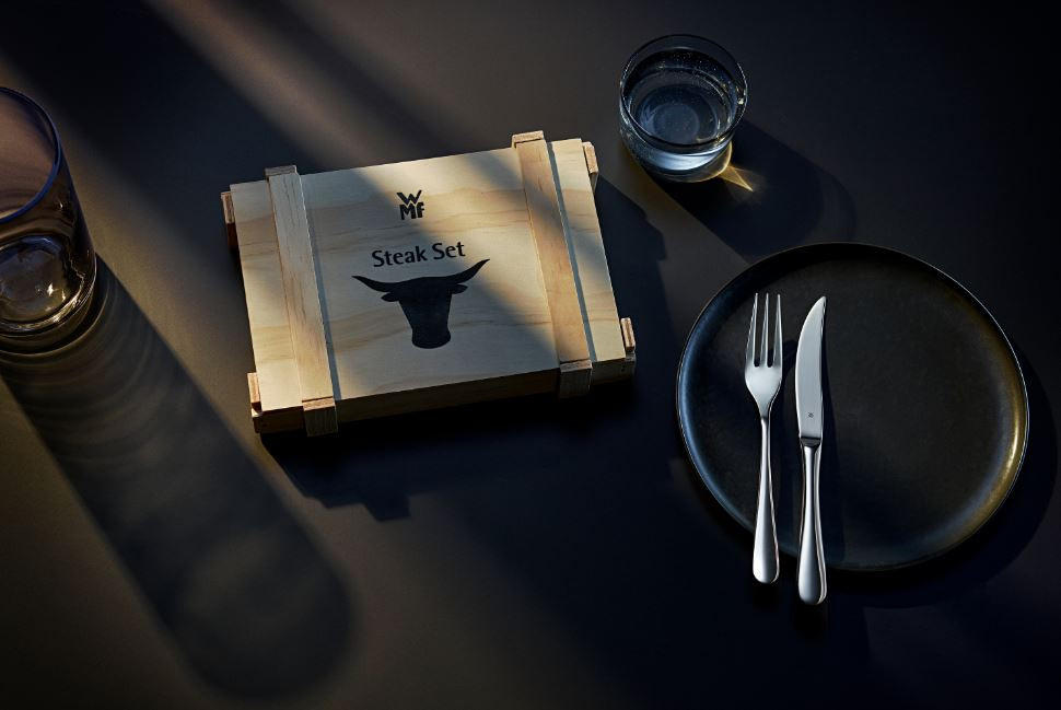 STEAKBESTECK Ranch 12-teilig   - Silberfarben, Design, Metall (23cm) - WMF