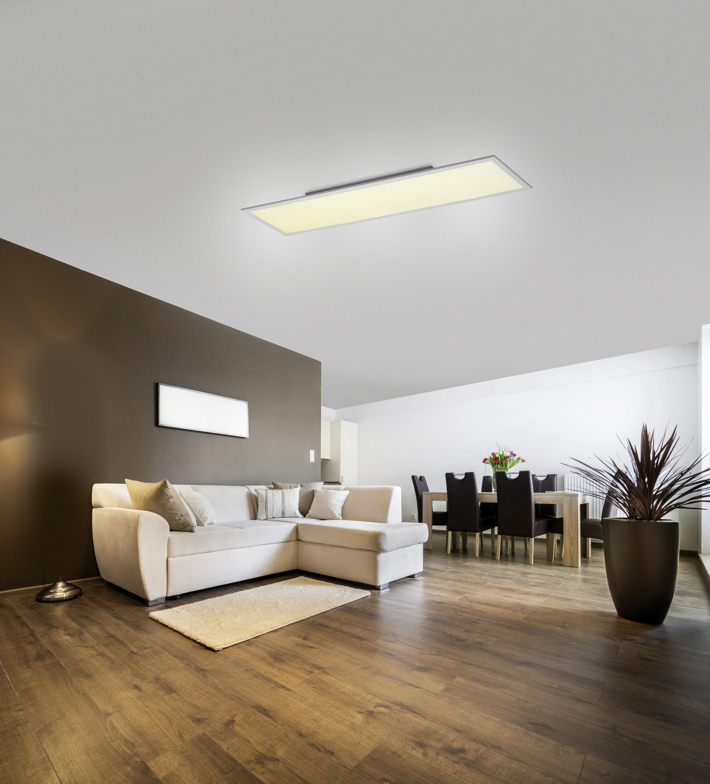 LED PANEL, 120/30/5,6 cm - bílá, Design, kov/plast (120/30/5,6cm)