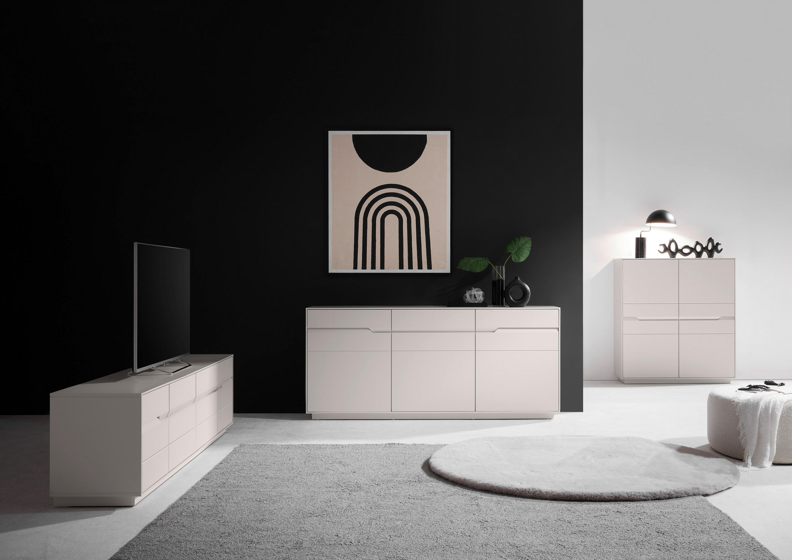 SIDEBOARD  in 183/81/40 cm  - Hellgrau, MODERN, Holzwerkstoff (183/81/40cm) - Xora