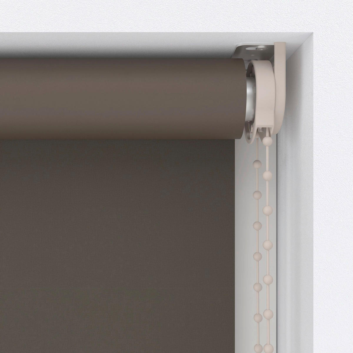 VERDUNKELUNGSROLLO  - Dunkelbraun, Basics, Textil (120/190cm)