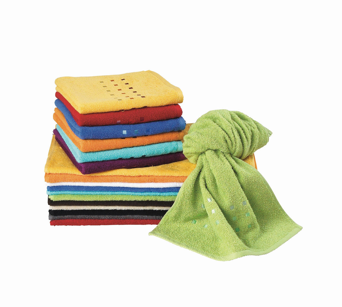 DUSCHHANDDUK 70/140 cm  - grön, Klassisk, textil (70/140cm) - Best Price