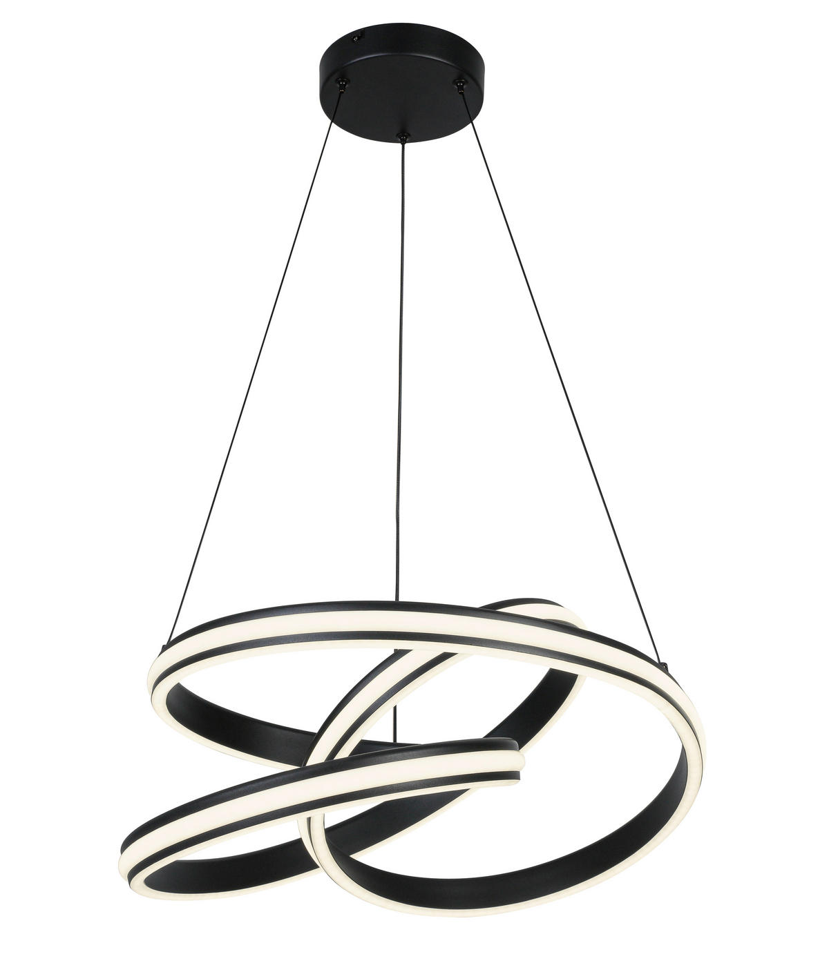 ZÁVĚSNÉ LED SVÍTIDLO, 48/52/120 cm - bílá/černá, Design, kov/plast (48/52/120cm) - Novel