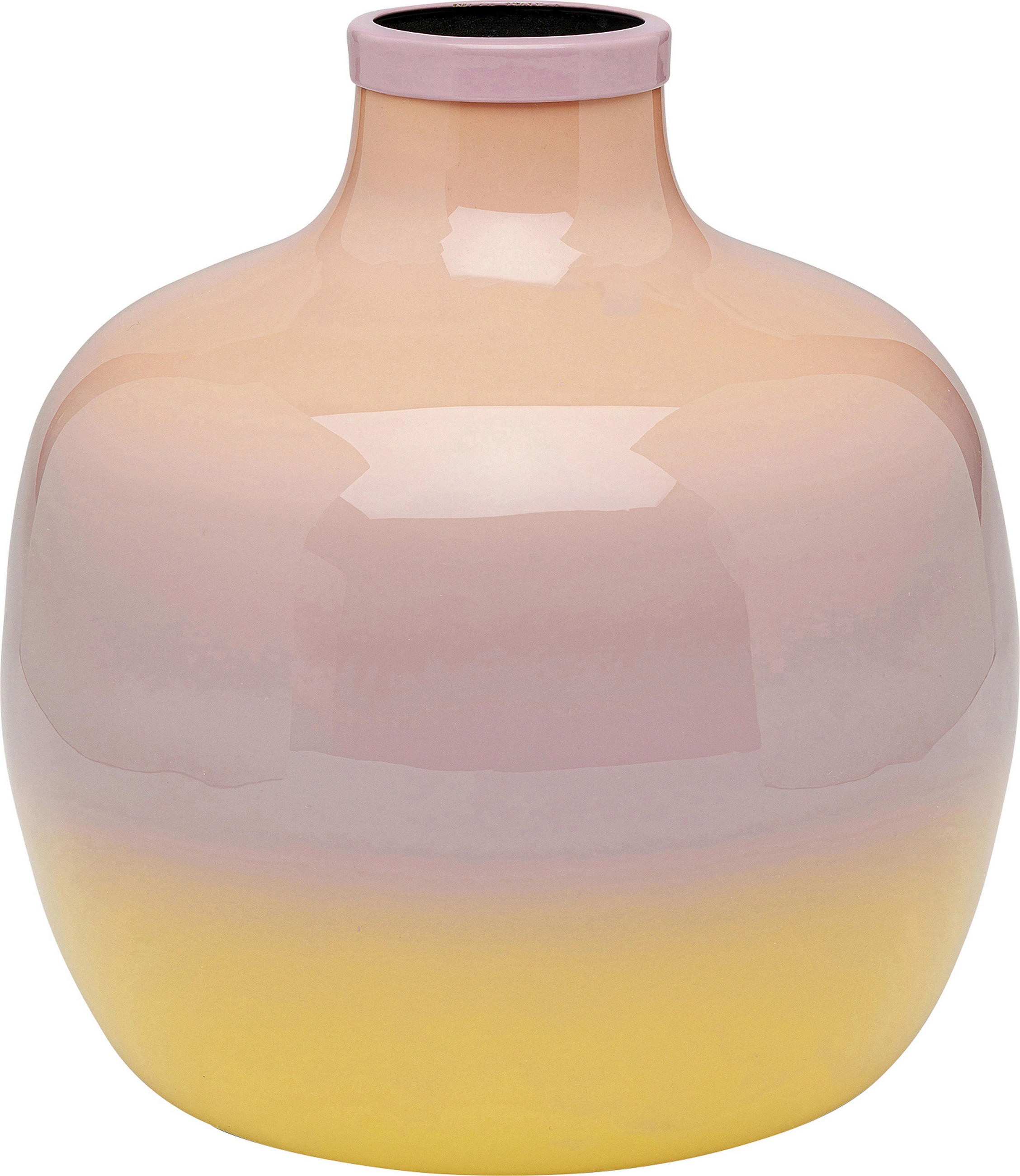 VASE Rici 19 cm  - Gelb/Lila, Design, Metall (19/19/19cm) - Kare-Design