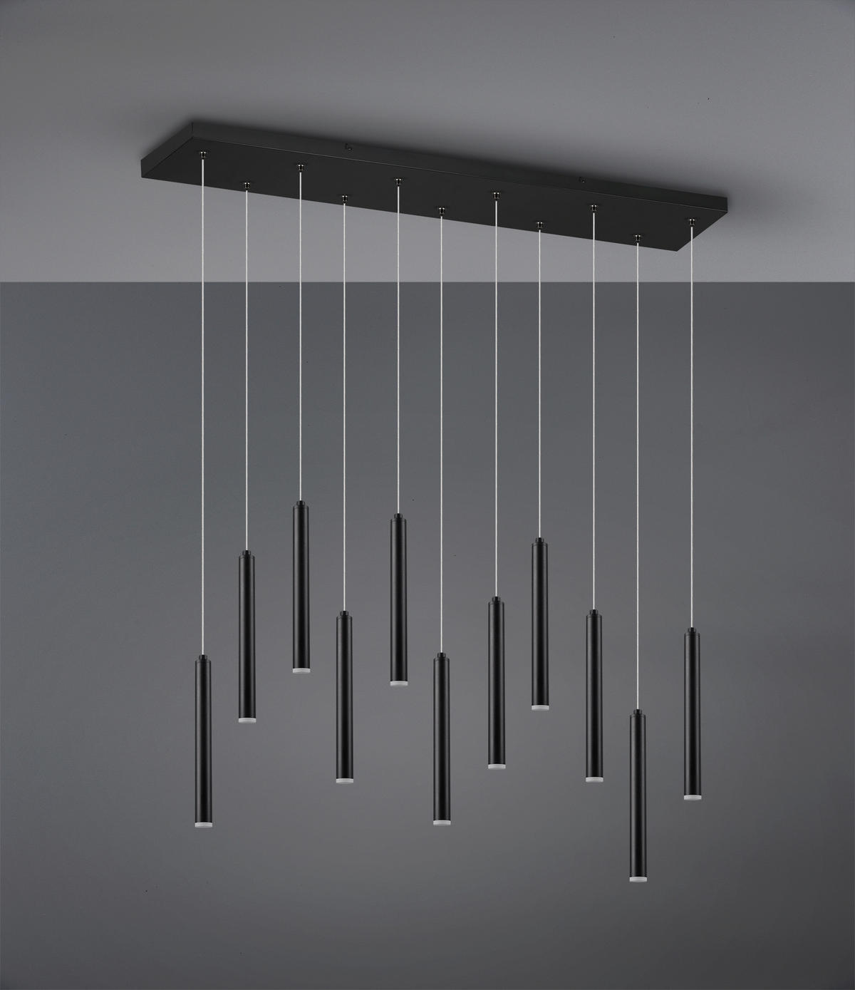 ZÁVĚSNÉ LED SVÍTIDLO, 115/15/150 cm  - černá, Trend, kov (115/15/150cm)