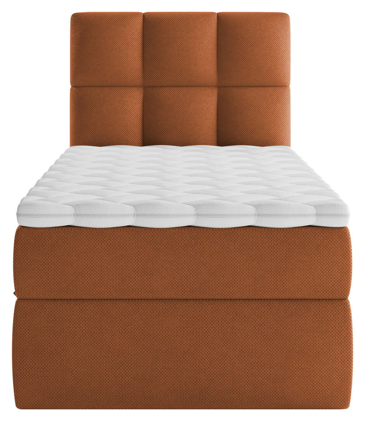 BOXBETT 90/200 cm  in Rostfarben  - Rostfarben/Schwarz, Modern, Holz/Holzwerkstoff (90/200cm) - MID.YOU