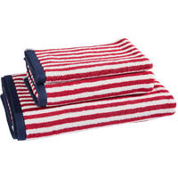 FROTTIERSET Blau, Rot 5-teilig  - Blau/Rot, Textil (30/50cm) - Esposa