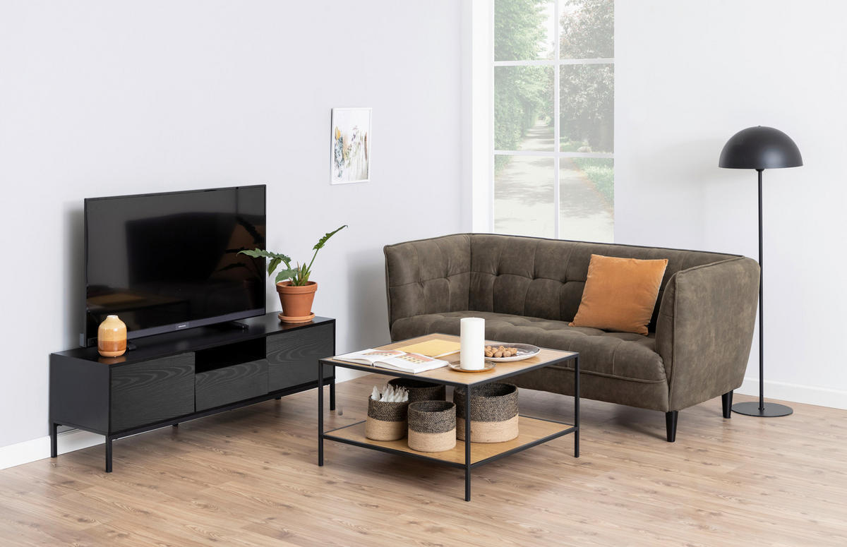 TV-BÄNK 140/45/40 cm  - svart, Trend, metall/trämaterial (140/45/40cm) - Best Price
