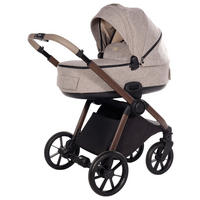 KINDERWAGENSET Facetty  - Beige/Braun, Design, Textil/Metall (104,5/62/94cm) - Jimmylee