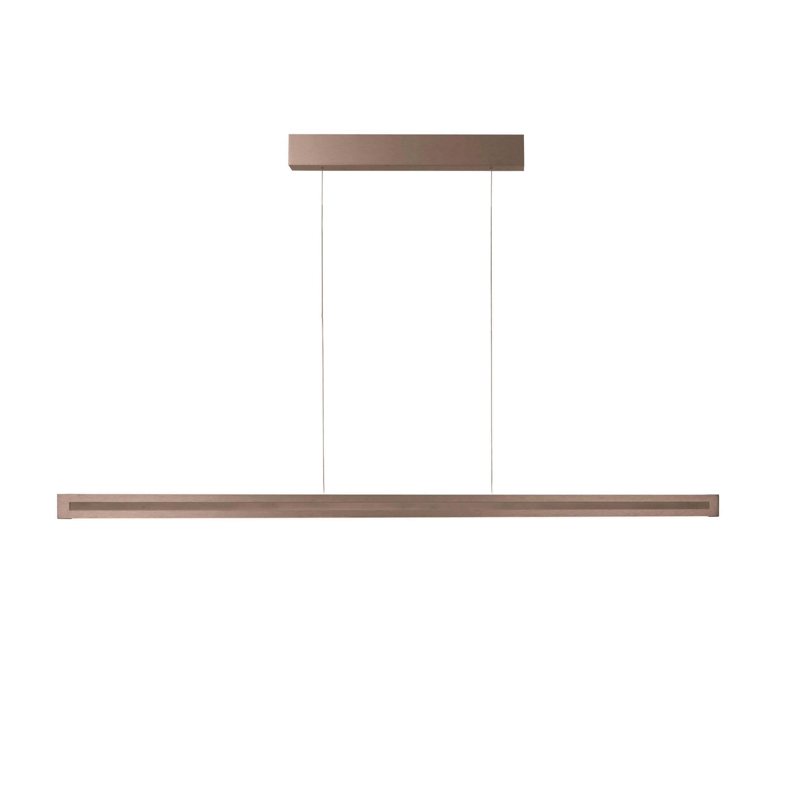 LED-HÄNGELEUCHTE Aera 143/180/9,5 cm  - Bronzefarben, Design, Metall (143/180/9,5cm) - Grossmann