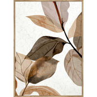 UMELECKÁ TLAČ, kvety, 51,2/71,2 cm  - viacfarebná/farba duba, Basics, kompozitné drevo/papier (51,2/71,2cm) - Monee