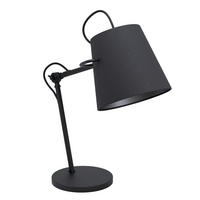 STOLNÁ LAMPA, E27, 24/64/45 cm - čierna, Basics, kov/textil (24/64/45cm)