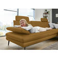 ECKSOFA in Echtleder Currygelb  310/180 cm  - Currygelb/Schwarz, Design, Leder/Metall (310/180cm) - Dieter Knoll