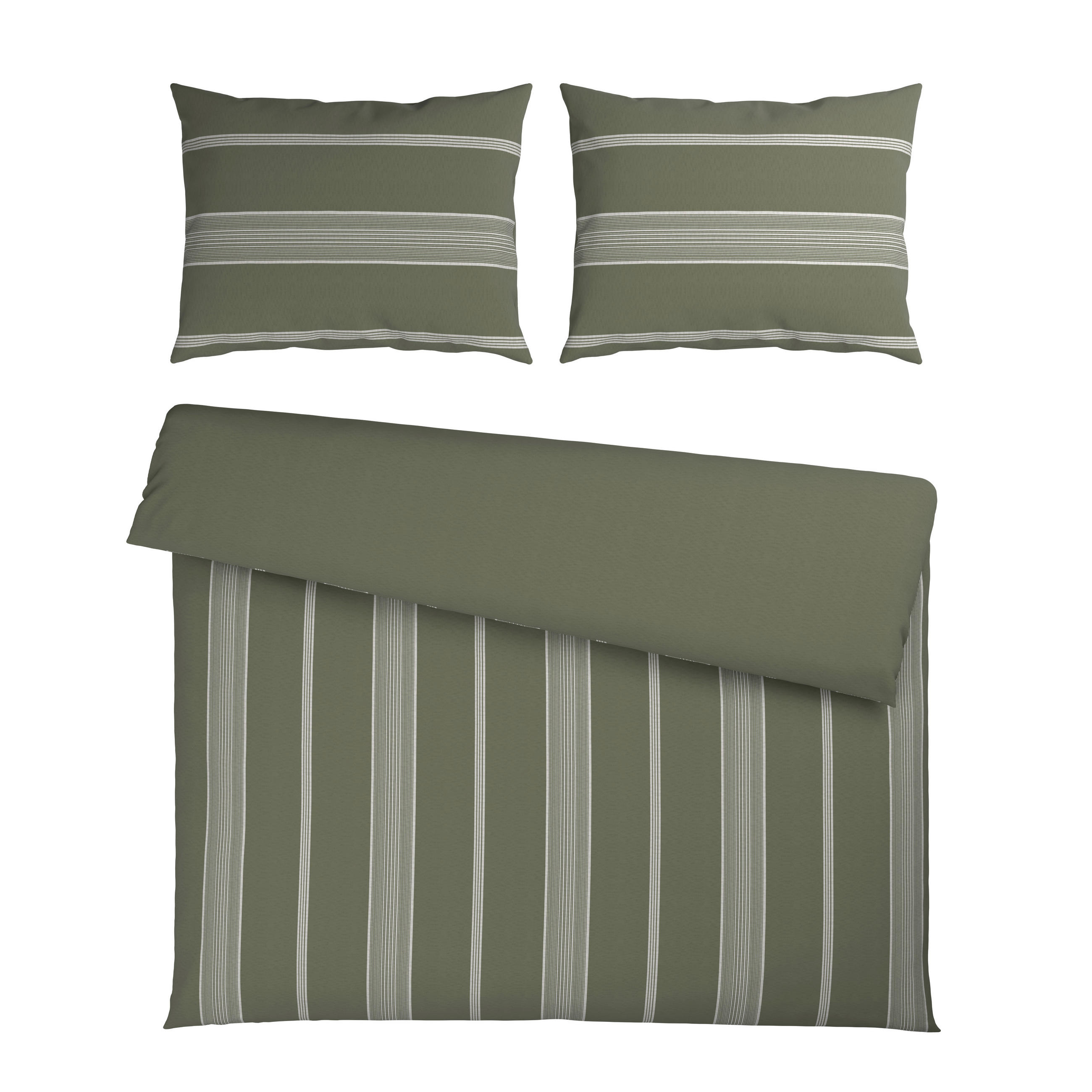 BETTWÄSCHE REMSA Flanell 200/200 cm  - Grün, KONVENTIONELL, Textil (200/200cm) - Esposa