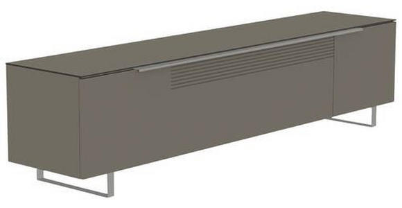 LOWBOARD in 210/51/45 cm - Alufarben/Grau, Design, Glas/Holzwerkstoff (210/51/45cm) - Moderano