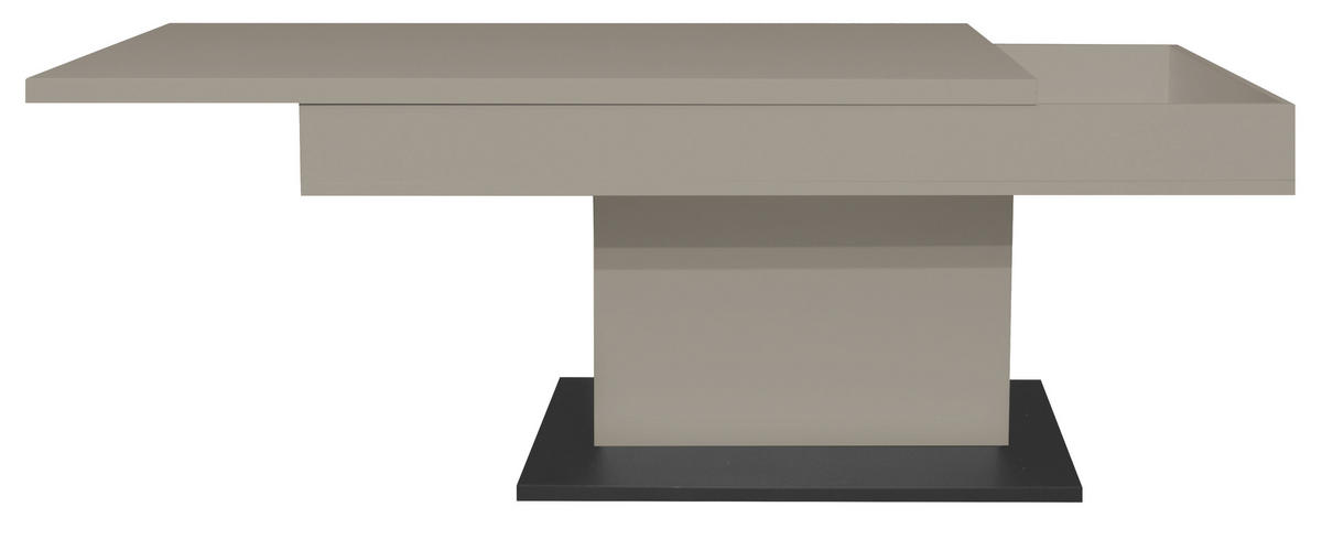 COUCHTISCH 110/60/58-77 cm rechteckig Schwarz, Kaschmir  - Kaschmir/Schwarz, Design, Holzwerkstoff/Kunststoff (110/60/58-77cm) - Stylife