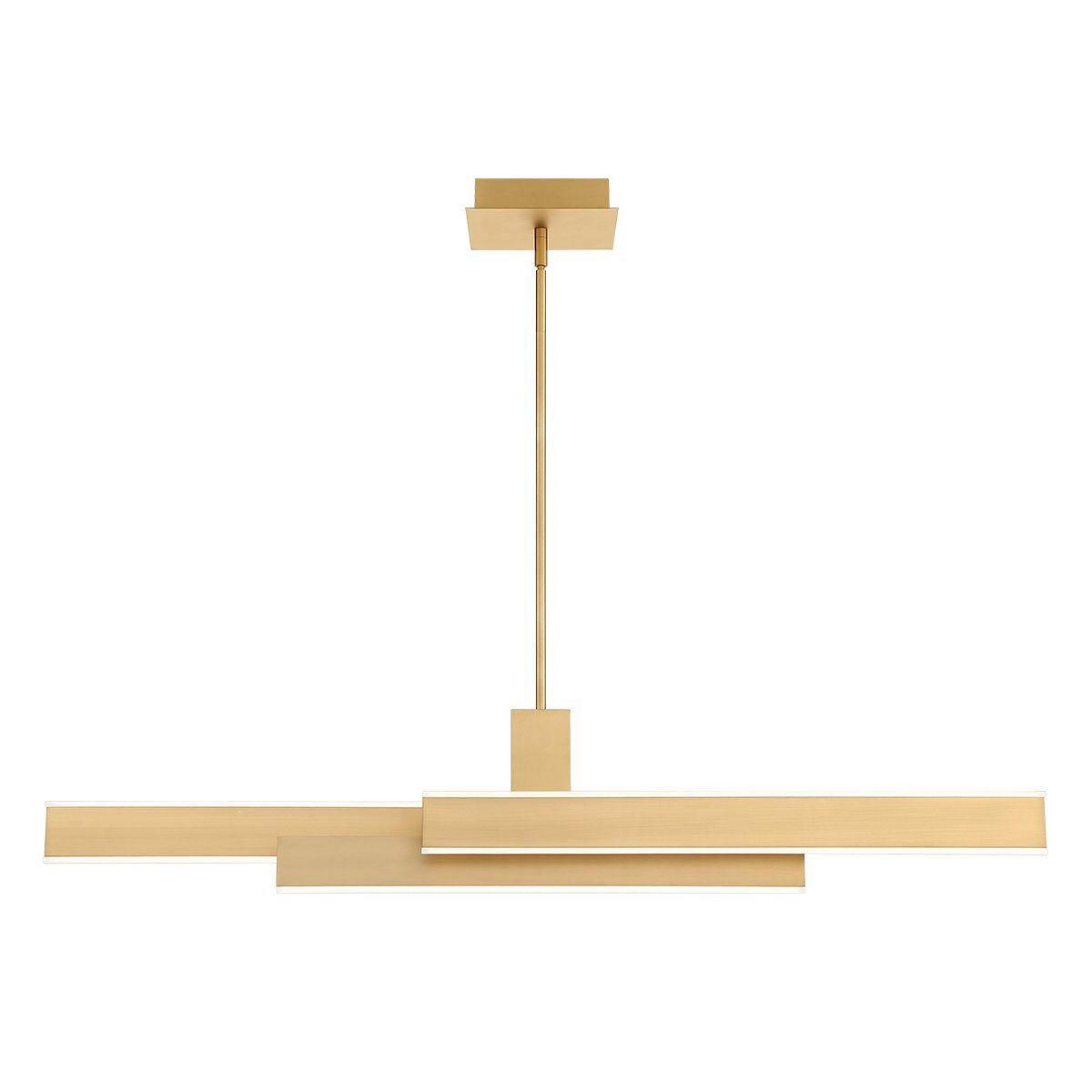 LED-HÄNGELEUCHTE 33/114,5/10 cm    - Goldfarben, Design, Kunststoff/Metall (33/114,5/10cm) - Elstead Lighting