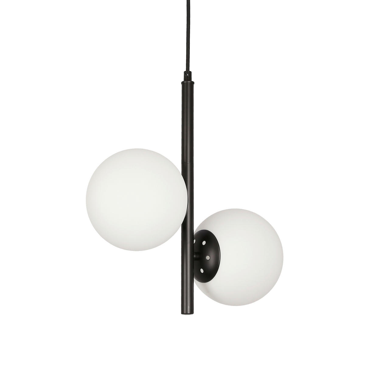 HÄNGLAMPA Duo 32.5/15/115 cm  - vit/svart, Basics, metall (32.5/15/115cm)