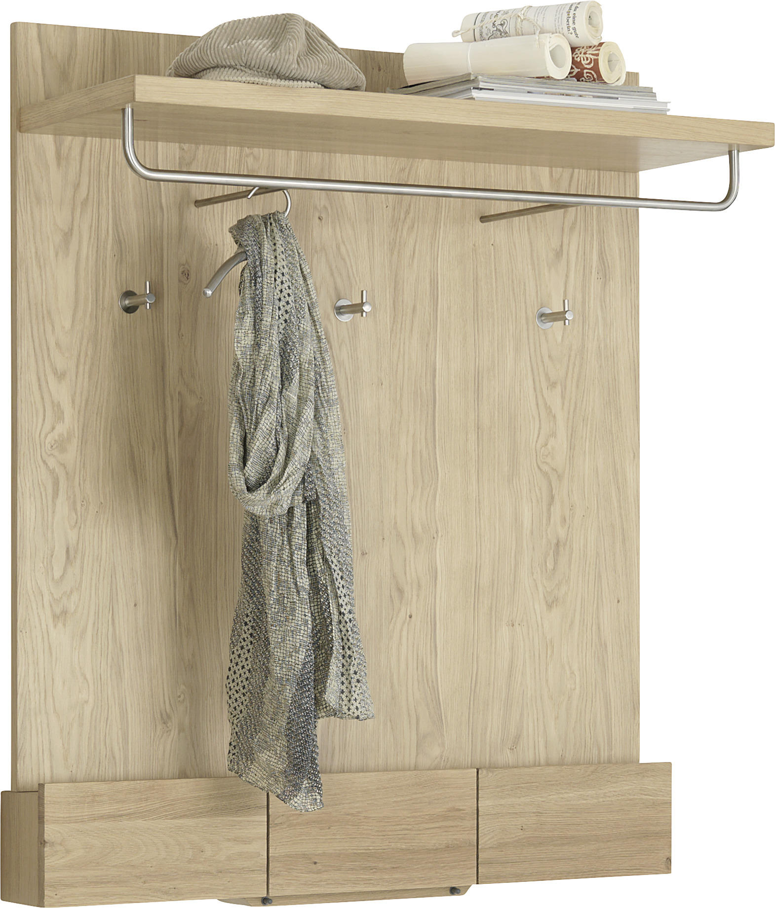 GARDEROBENPANEEL Wildeiche massiv Eichefarben - Eichefarben, Design, Holz (96/112/37,5cm) - Voglauer