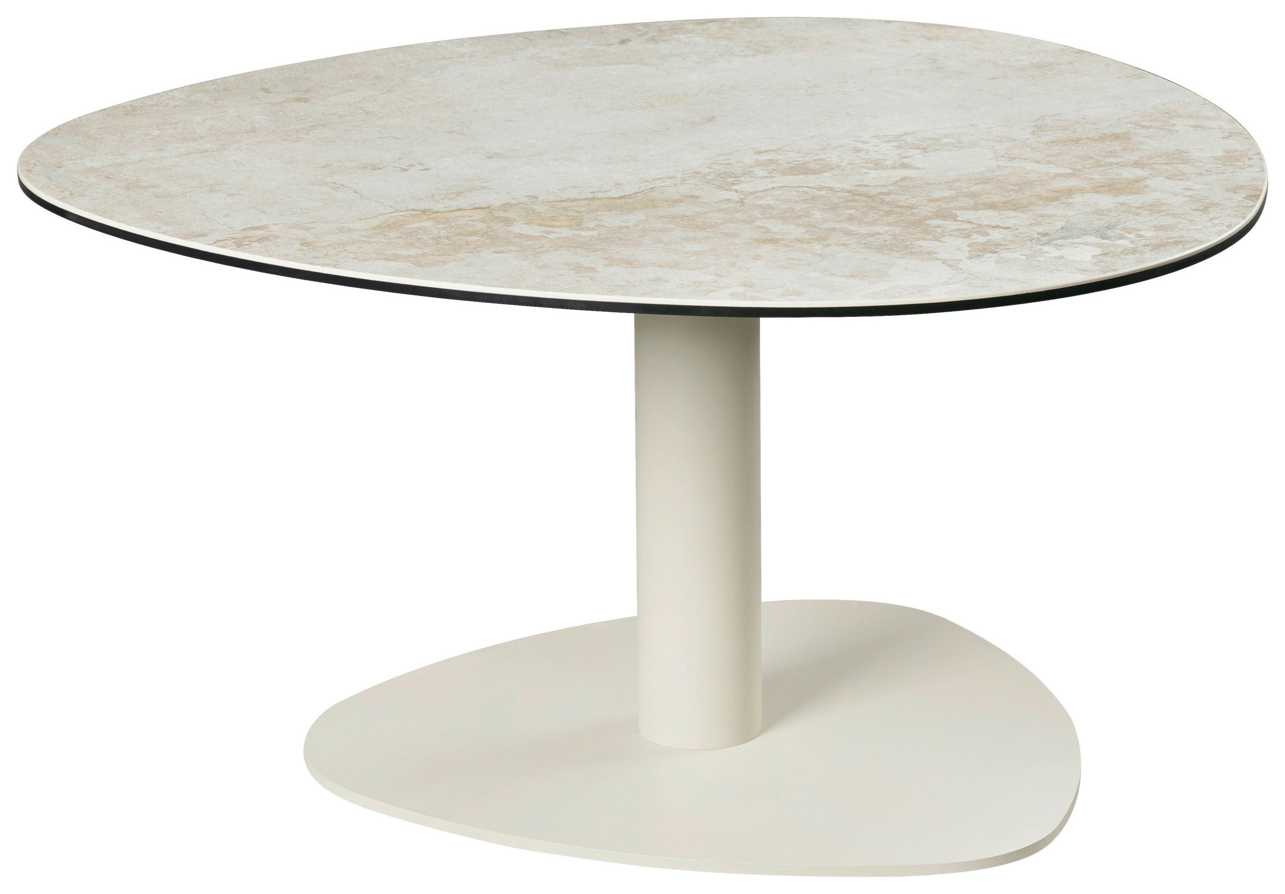 KONFERENČNÍ STOLEK, šedá, šedohnědá, kov, sklo, keramika, 74/74/38 cm - šedá/šedohnědá, Design, kov/sklo (74/74/38cm) - Emilio Belluti