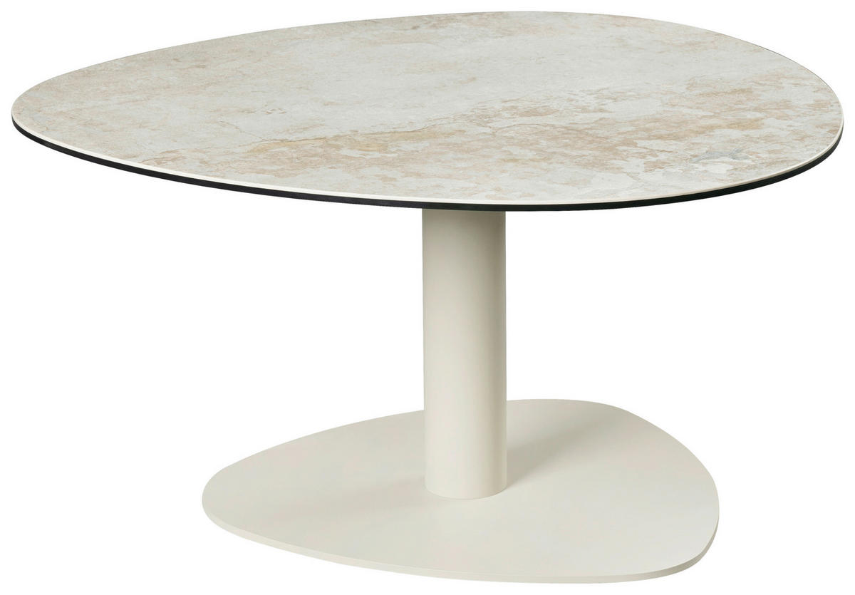 KONFERENČNÝ STOLÍK, sivá, taupe, kov, sklo, keramika, 74/74/38 cm - sivá/taupe, Design, kov/sklo (74/74/38cm) - Emilio Belluti