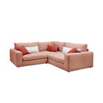 ECKSOFA  in Chenille Rosa  248/248 cm  - Rostfarben/Creme, KONVENTIONELL, Kunststoff/Textil (248/248cm) - Carryhome