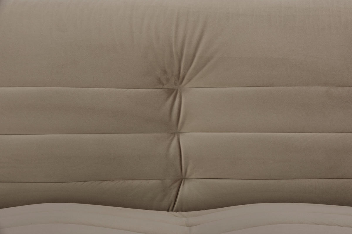 SCHLAFSOFA in Samt Taupe  - Taupe/Schwarz, MODERN, Textil/Metall (185/82/62cm) - MID.YOU