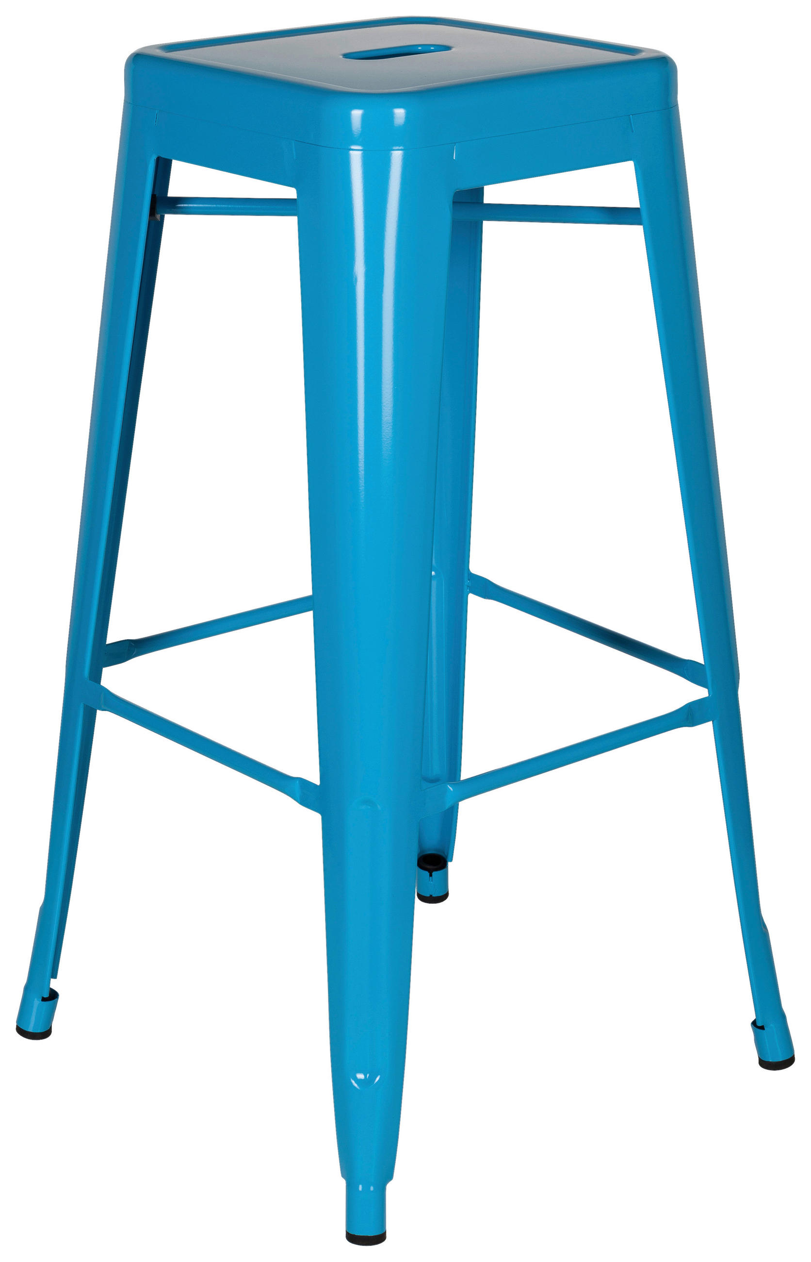 BARHOCKER Hellblau Stahl stapelbar - Hellblau, Basics, Metall (44/77/44cm) - MID.YOU