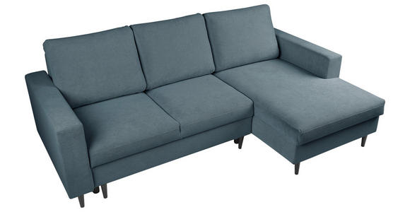 ECKSOFA  in Struktur Dunkelgrau  - Dunkelgrau/Schwarz, MODERN, Holz/Kunststoff (230/145cm) - Carryhome