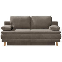 SCHLAFSOFA in Feincord Hellbraun  - Hellbraun/Eiche Artisan, Konventionell, Holz/Textil (198/89/96cm) - Niels Andersson