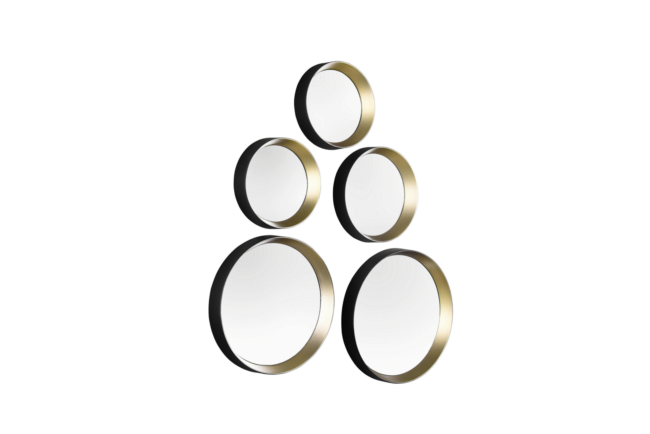 SPIEGELSET    in  - Goldfarben/Schwarz, Trend, Glas/Kunststoff - Boxxx