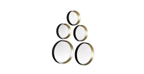 SPIEGELSET  - Goldfarben/Schwarz, Trend, Glas/Kunststoff - Boxxx