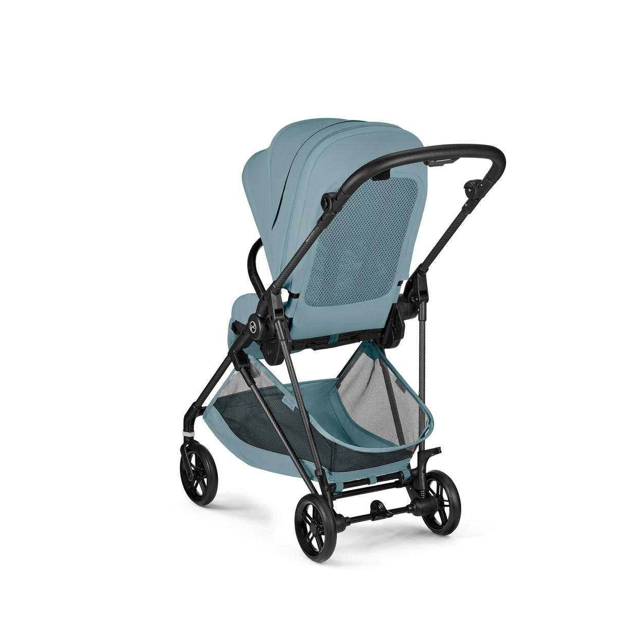 KINDERWAGEN  Melio Carbon  Stormy Blue  - Pastellblau/Schwarz, Basics, Textil/Metall (82-91/49/96,5 - 107cm) - cybex GOLD