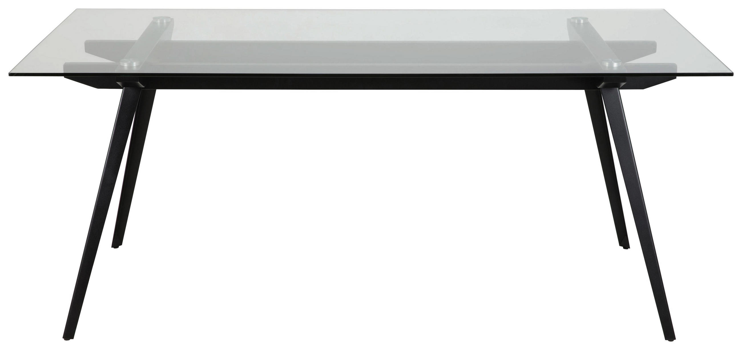 Esstisch in Metall, Glas 180/90/75 cm