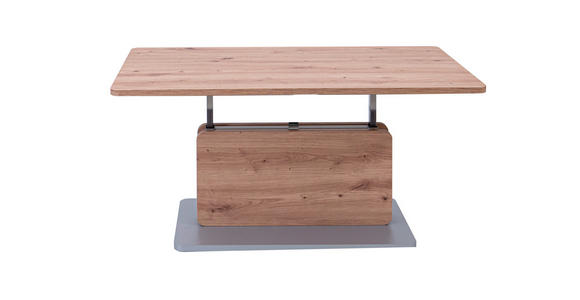 COUCHTISCH 110/63/46 cm rechteckig Eichefarben  - Eichefarben/Grau, KONVENTIONELL, Holzwerkstoff (110/63/46cm) - Venda