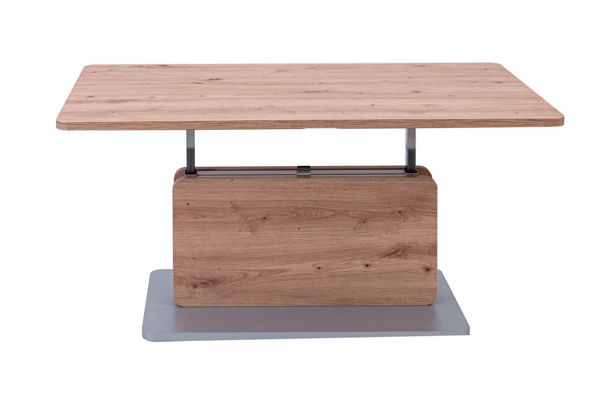 COUCHTISCH 110/63/46 cm rechteckig Eichefarben  - Eichefarben/Grau, KONVENTIONELL, Holzwerkstoff (110/63/46cm) - Venda