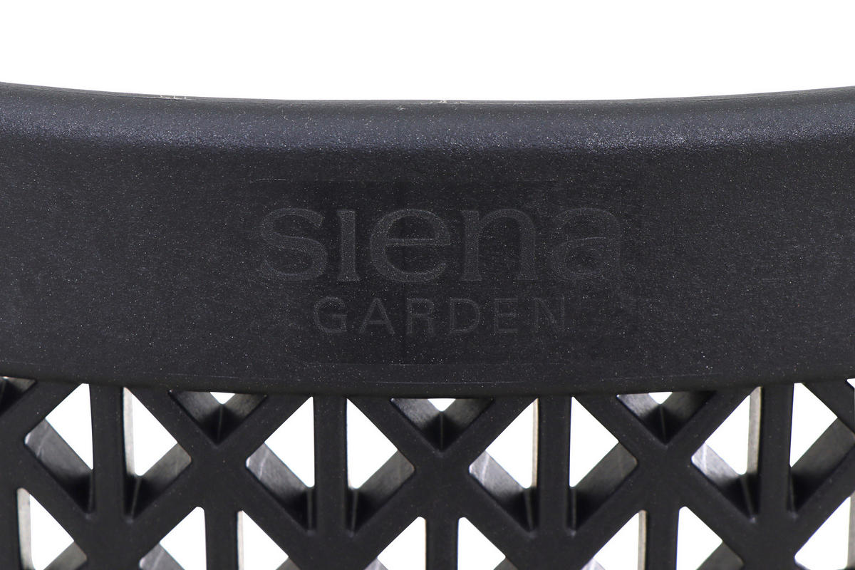GARTENGARNITUR 5-teilig Stahl  - Anthrazit, Basics, Kunststoff/Metall (80/81/80cm) - Siena Garden
