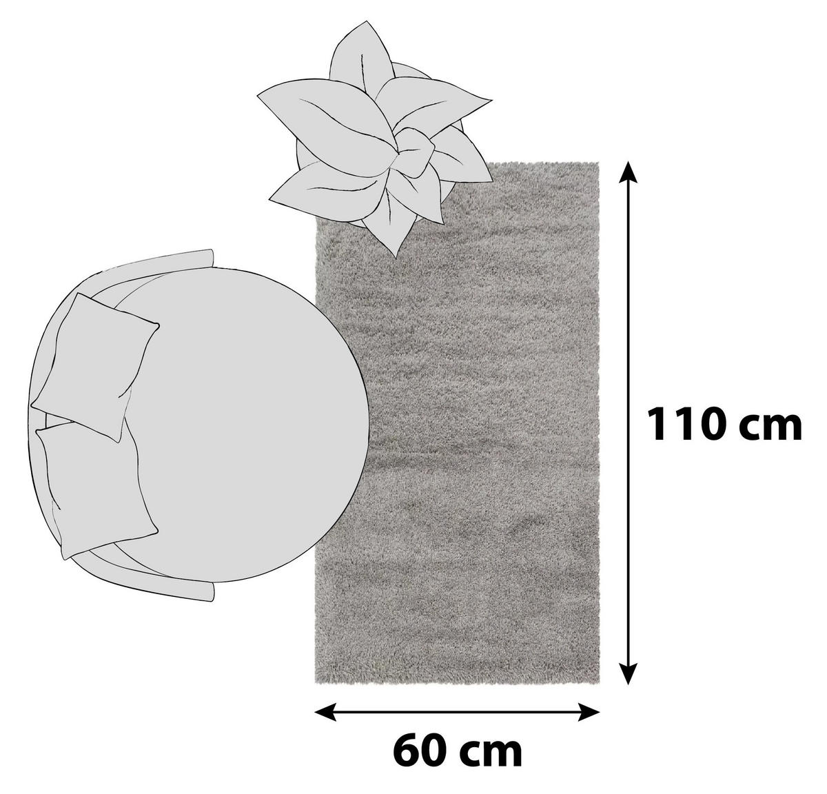 HOCHFLORTEPPICH 60/110 cm Fluffy 3500 Beige Beige  - Beige, Basics, Textil (60/110cm)
